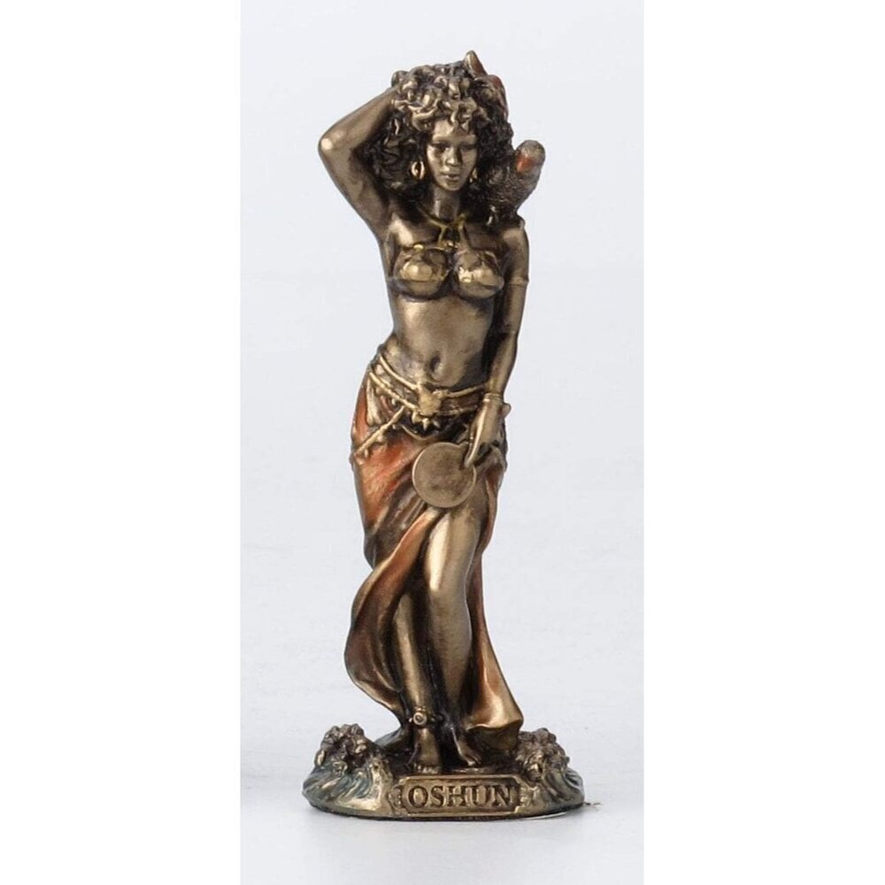Veronese Brown Santeria Goddess Statue 35 Inch Hand Beauty Painted Bronze Decor